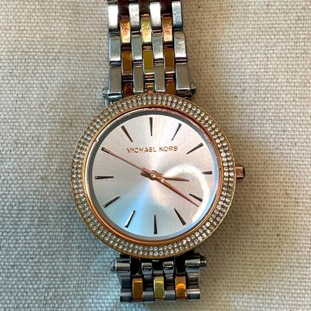 Michael Kors Darci Three-Hand Tri-Tone Women's Watch